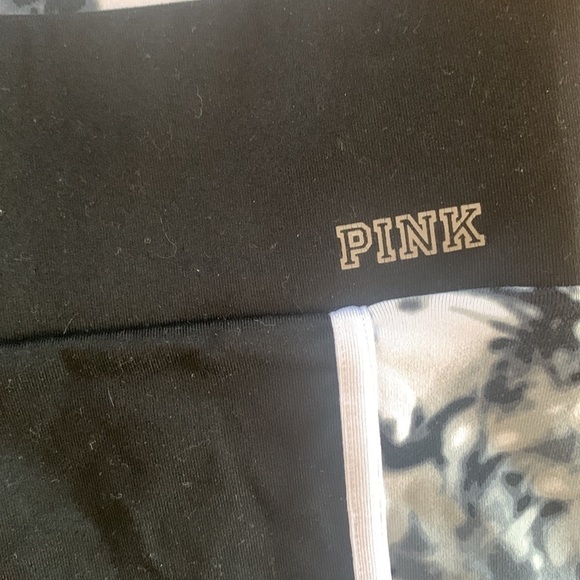 VS PINK Black and White Tie Dye Leggings  Size S - Picture 4 of 5